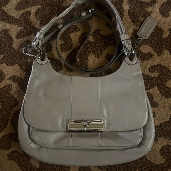 COACH Grey Kristin Hippie Crossbody/Shoulder Bag - Picture 1 of 4